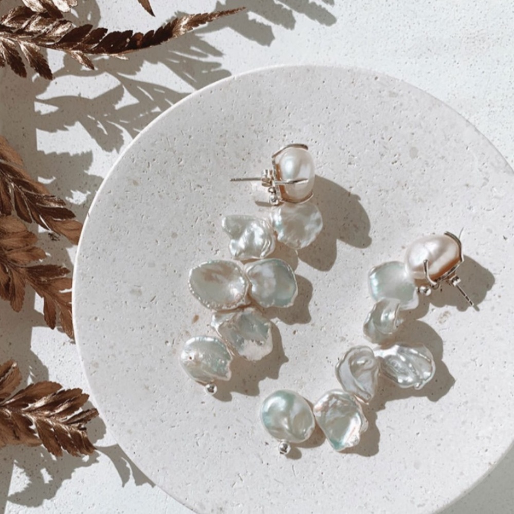 GraceLovesLace Essie Earrings Pearl Statement Boho